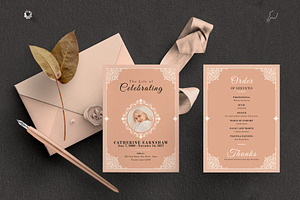 Elegant Funeral Program Template, an Invitation Template by PixWork