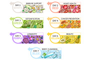 Color diet infographics and patterns, a Food Illustration by Artspace (Thumbnail 4 of 6)