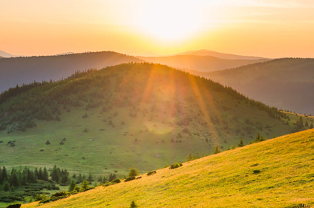 Sunset in mountains, a Nature Photo by Vapi