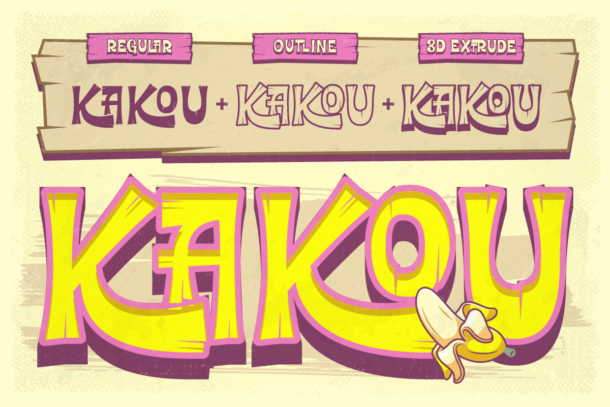 Ricopalm - Hawaiian Display Font, a Sans Serif Font by Artisan Themes (Photo 10 of 12)