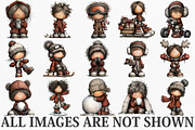 Whimsical Winter Kids Clipart Bundle, an Illustration by Canvas Craft (Thumbnail 3 of 6)