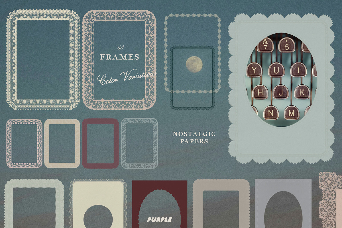 Nostalgic papers & frames, a Texture Graphic by Purple (Photo 13 of 20)