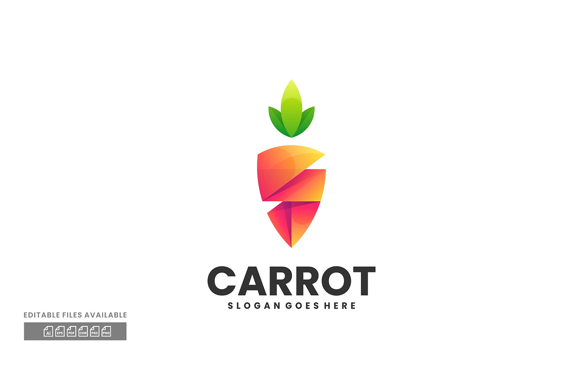 Carrot Gradient Colorful Logo, a Branding & Logo Template by ivan_artnivora