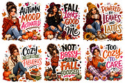 Cozy Autumn Girl Quotes Fall PNG, a Seasonal Illustration by CreationArt (Thumbnail 1 of 6)