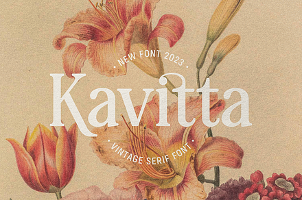 Kavitta - Modern Vintage Serif, a Serif Font by Pixesia Studio