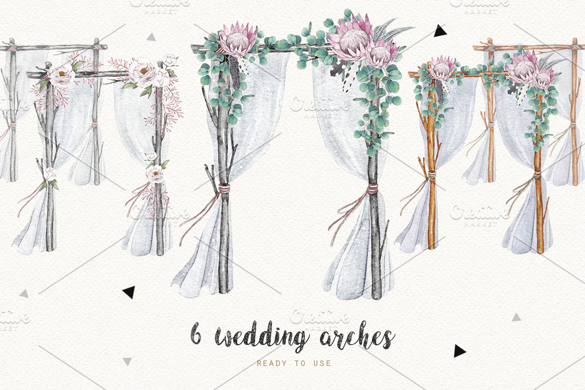 BOHO TENTS  watercolor set, an Illustration by Natali Smolova (Photo 3 of 6)