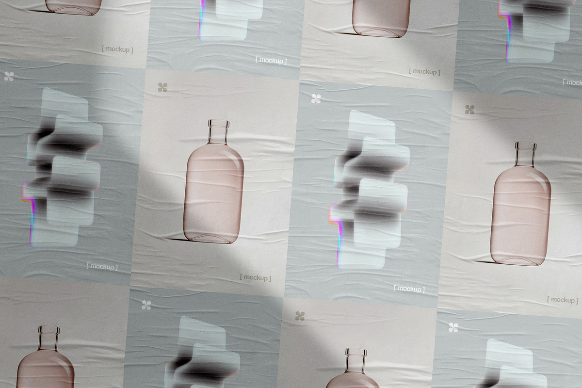 Street Poster Mockup Grid, an Advertising Mockup by Design Squad (Photo 1 of 3)