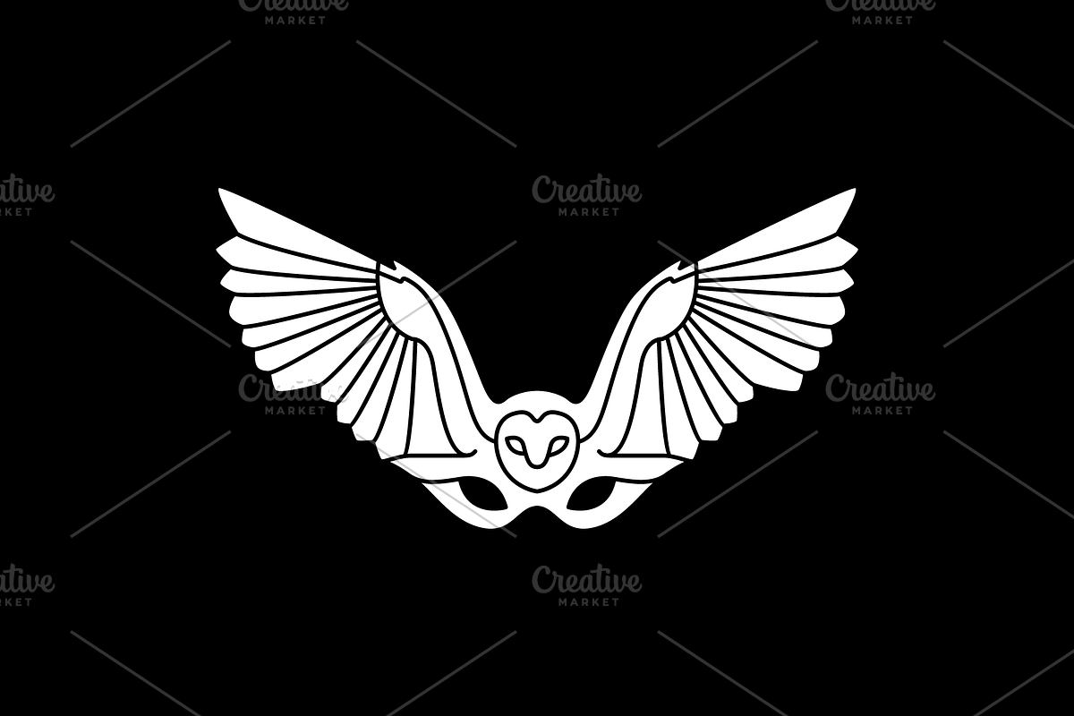 barn owl flying wings freedom logo, a Branding & Logo Template by devastd