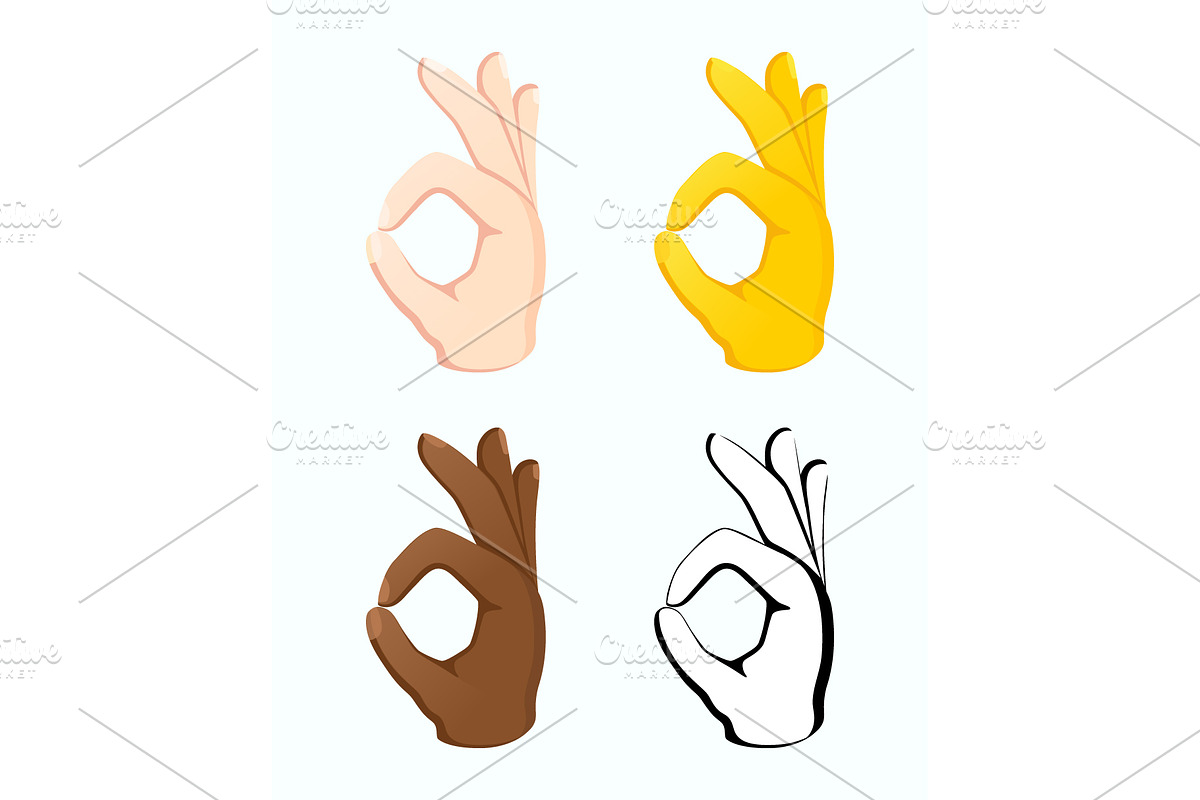 OK hand gesture symbols, an Emoji Icon by Yayasya