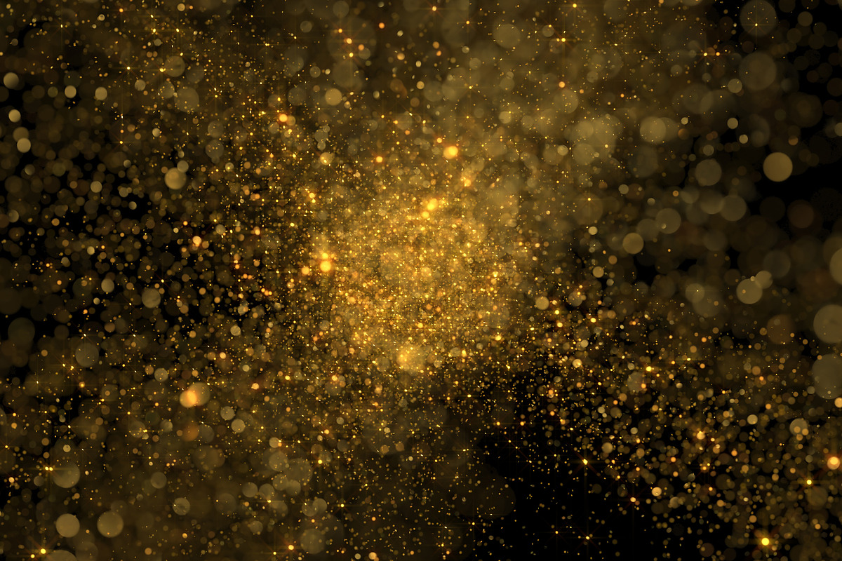 Explosion of bright gold sequins, an Illustration by Leone_v (Photo 2 of 5)