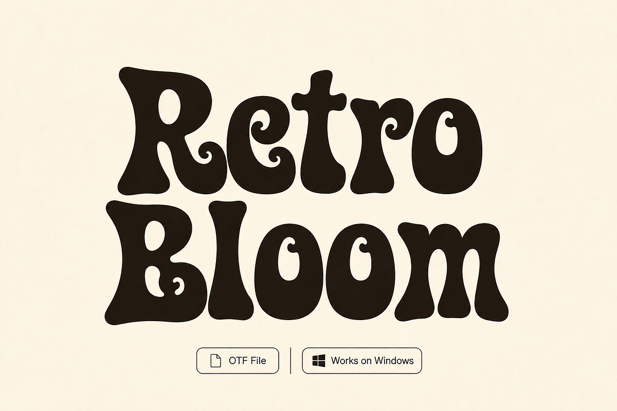 Retro Bloom, a Slab Serif Font by Wow Magic (Photo 3 of 6)