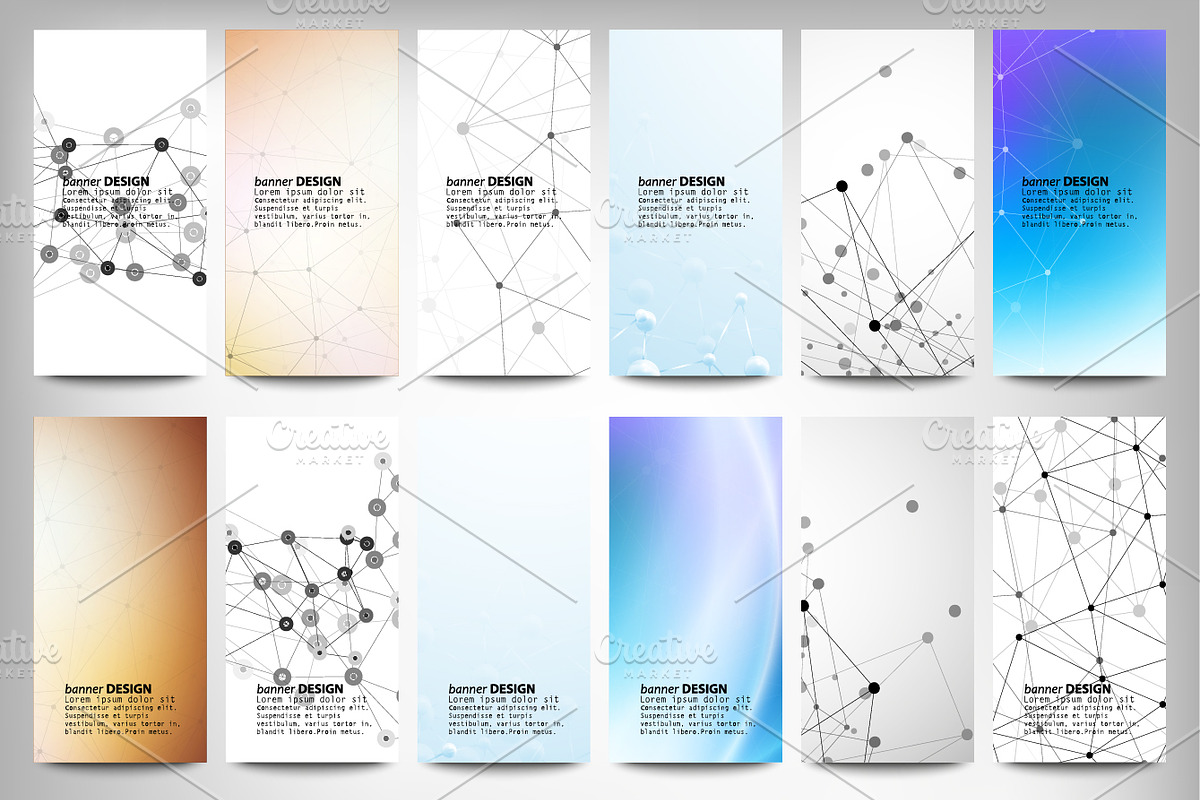 Flyers set, science backgrounds, a Work Illustration by VectorShop