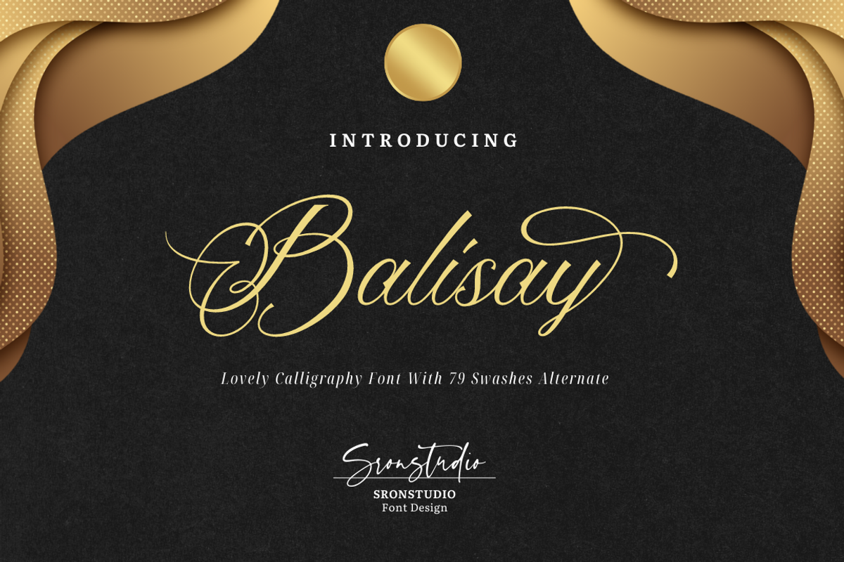 Balisay - Calligraphy Font, a Script Font by Sronstudio (Photo 1 of 13)