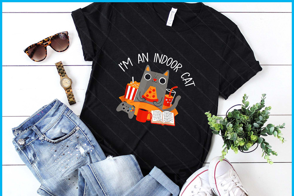 Indoor Cat Reading Coffee Gaming SVG, a Graphic by Creativeusart (Photo 1 of 4)