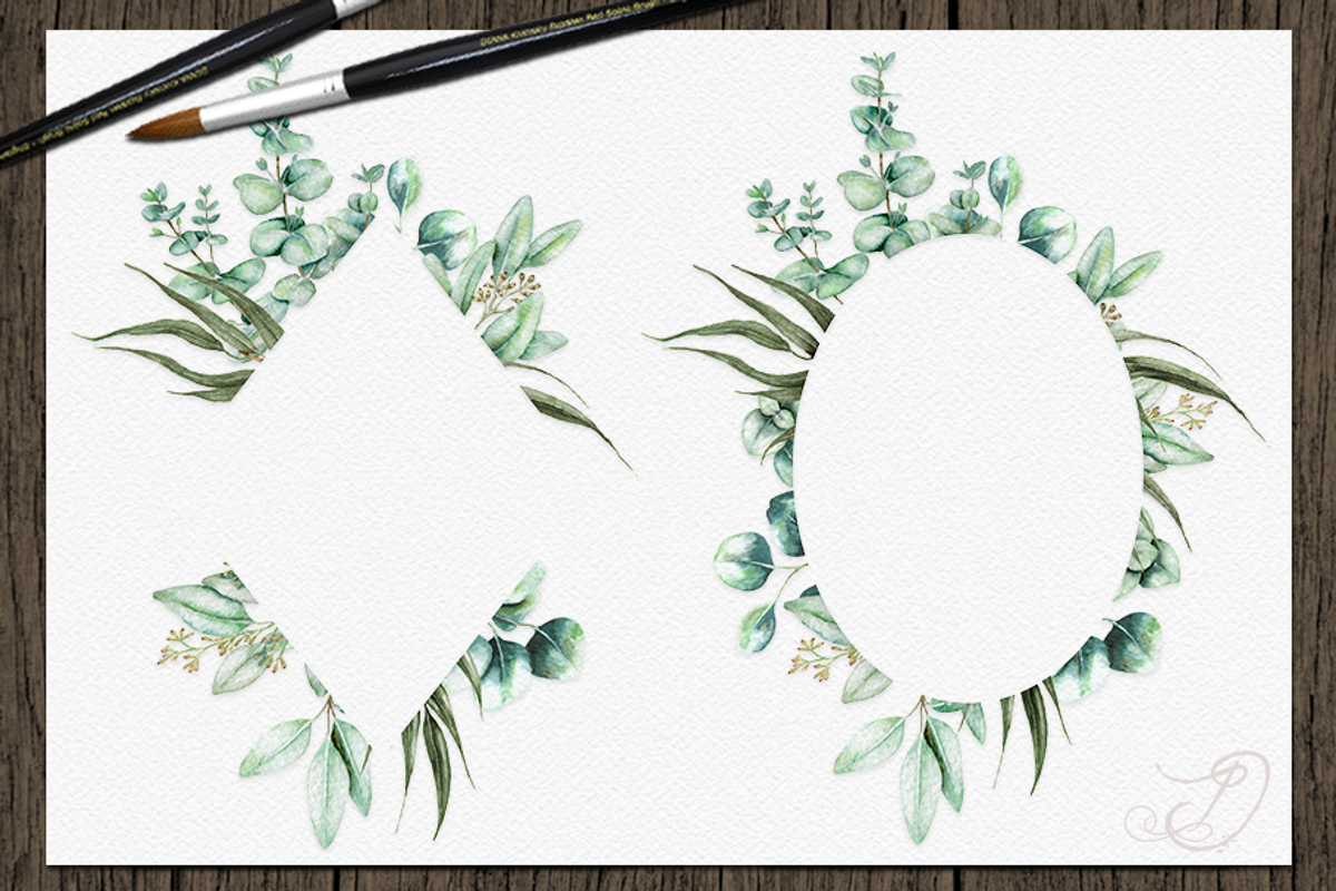 Eucalyptus Frames Illustration, a Decorative Illustration by DioFlow (Photo 2 of 6)
