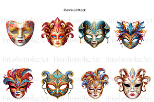 Mask Clipart, Carnival Mask,