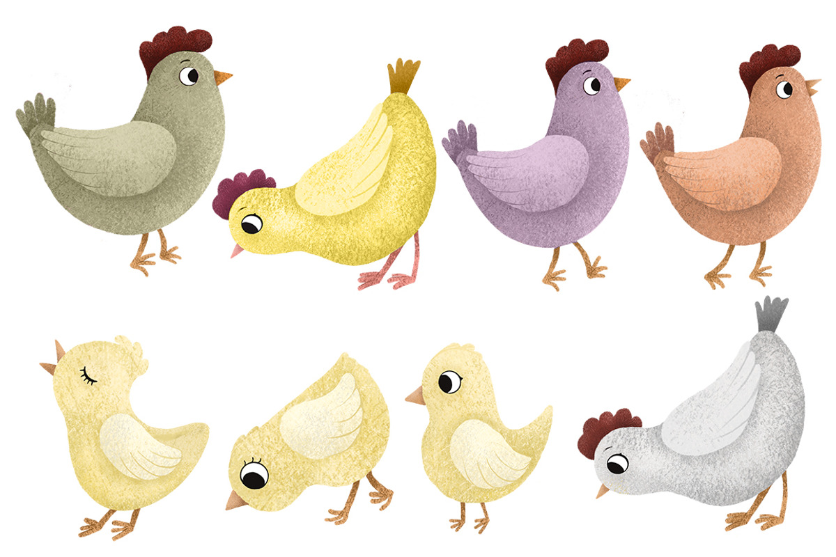 Cute farm animals, an Animal Illustration by LikaYu (Photo 6 of 6)