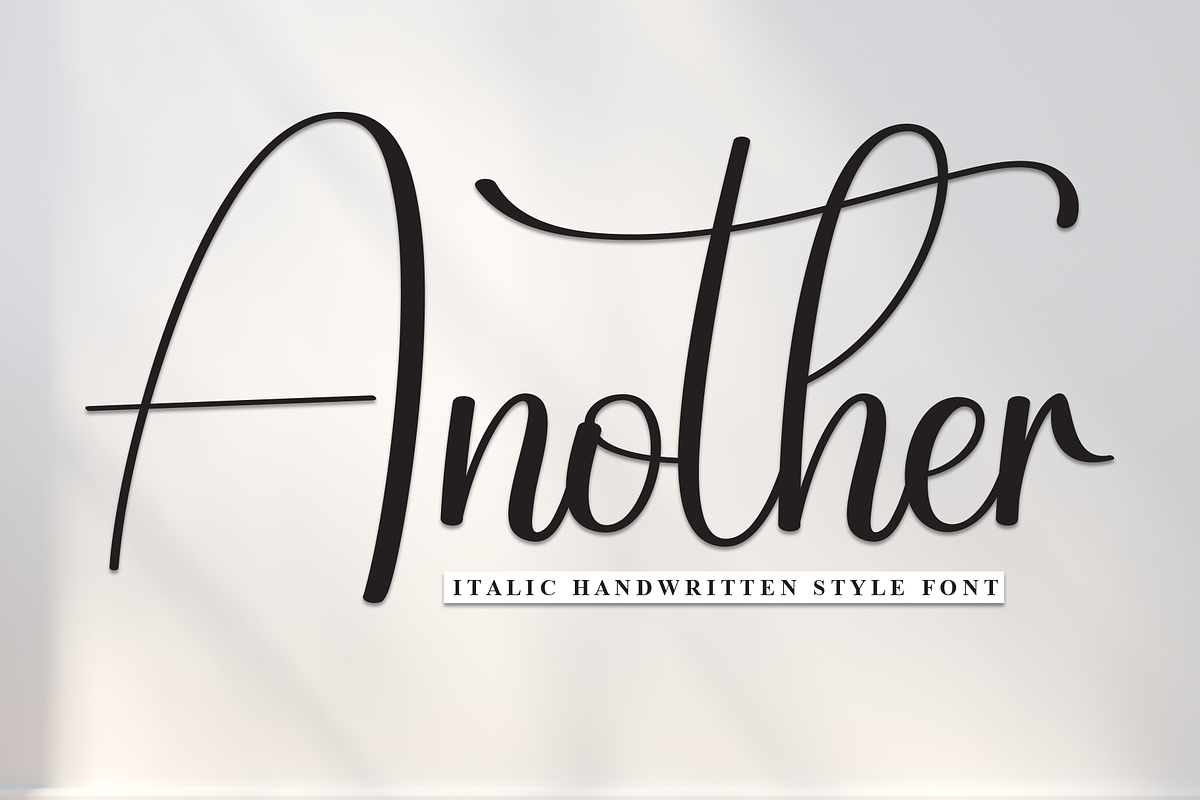 Another | Script Font, a Script Font by Scratchones (Photo 1 of 9)