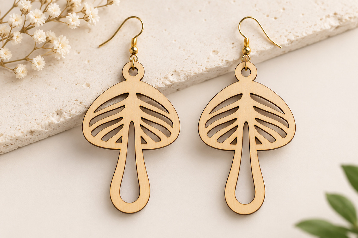 Ginkgo Leaf Earrings Laser Cut SVG, an Object Graphic by Canvas Craft (Photo 2 of 3)