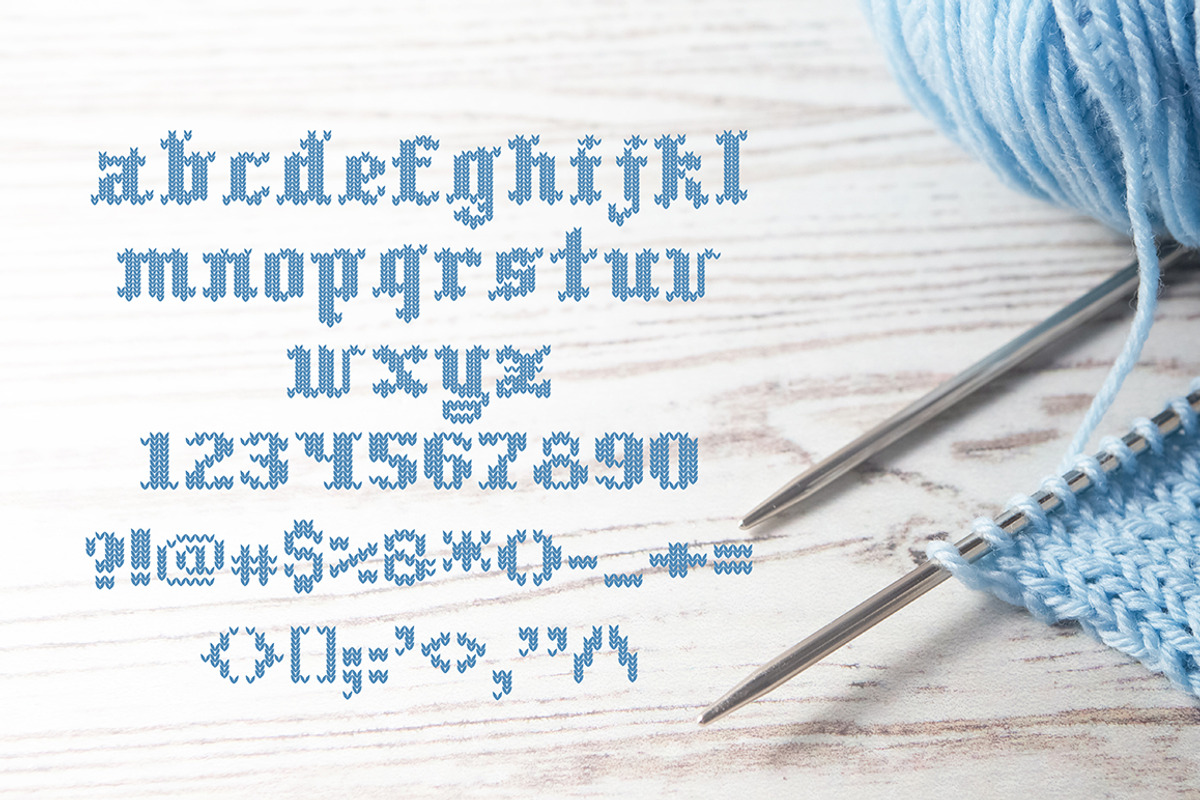 Knitted font preview 4