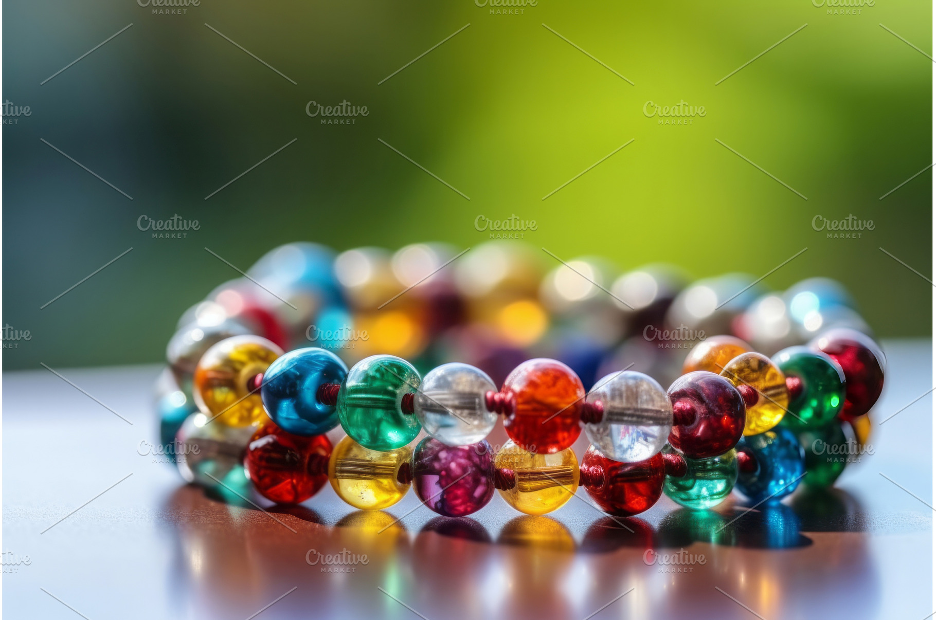 Glass colorful beads bracelet, a Beauty & Fashion Photo by Ylivdesign