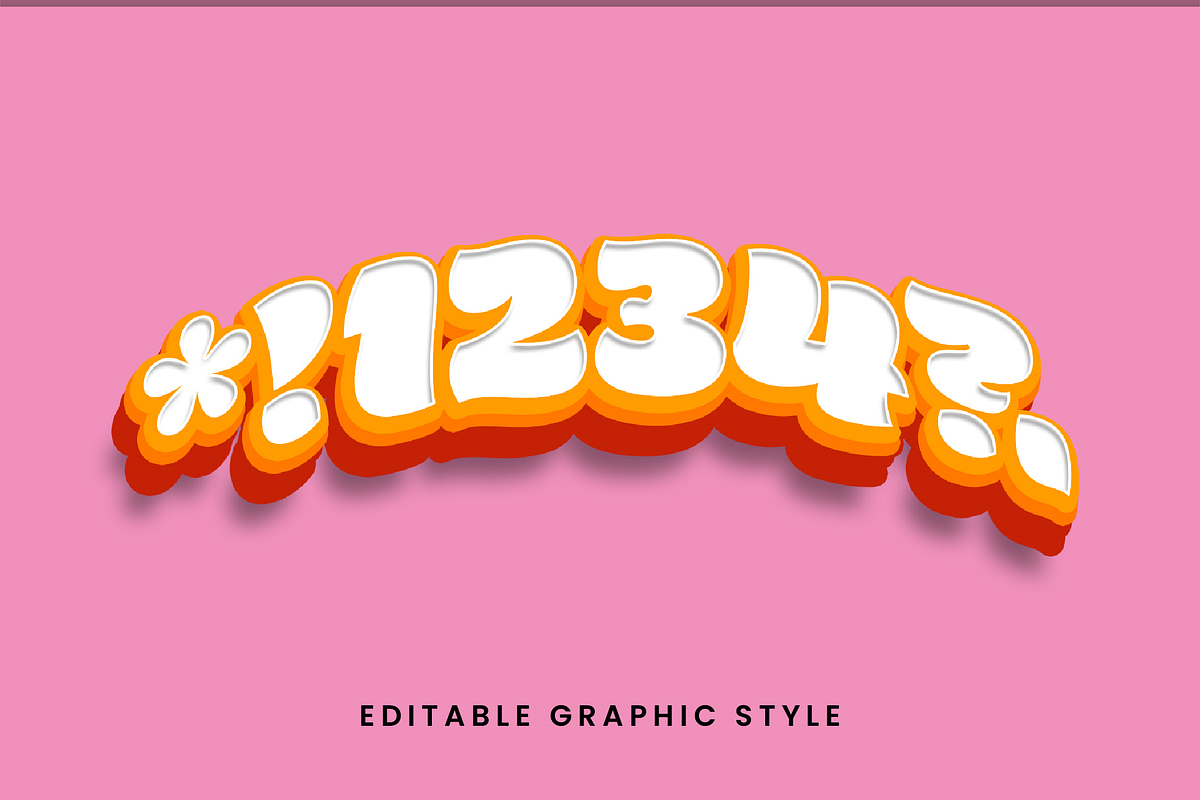Bubble Layered 3D Text Effect preview 2