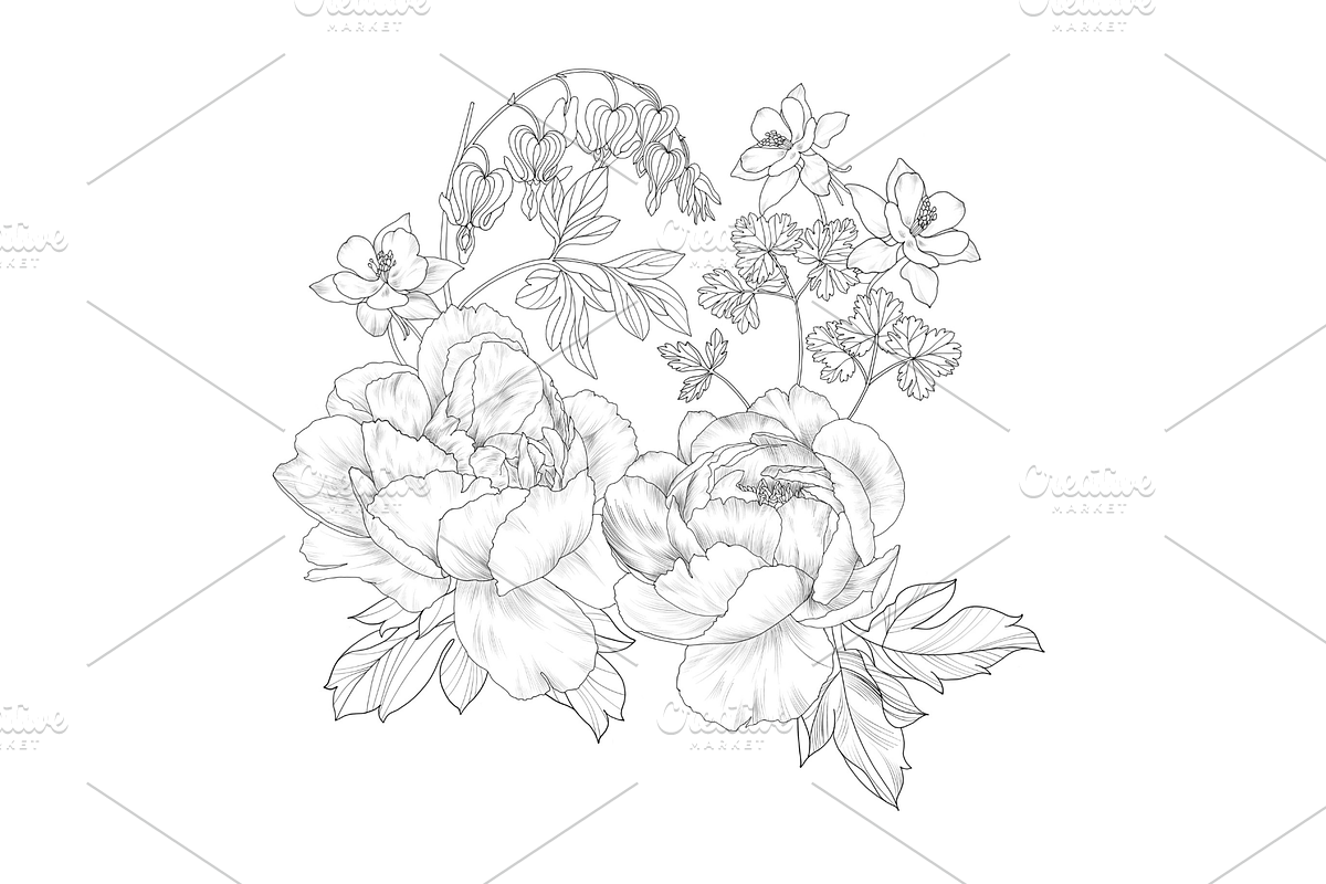 Peony Art, an Object Graphic by VictoriaKStudio (Photo 2 of 4)