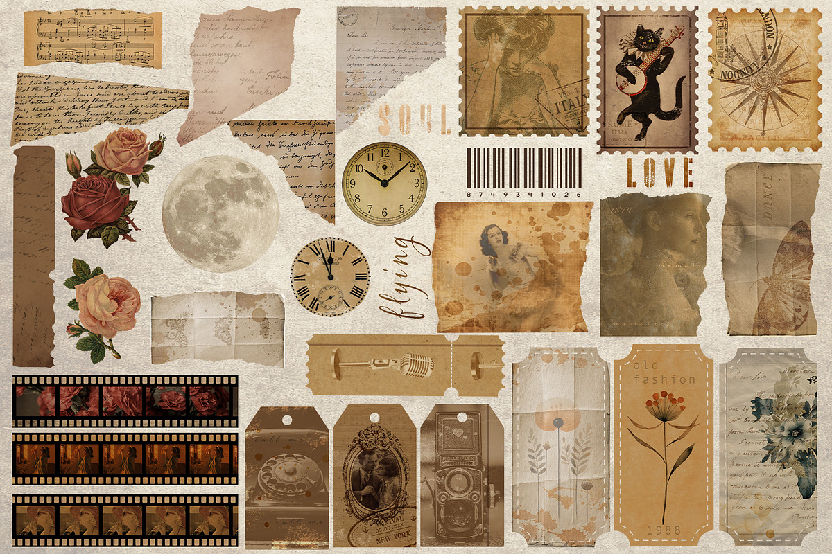 Scrapbook Kit Collage Junk Journal, an Object Graphic by Studio Angel Arts (Photo 1 of 4)