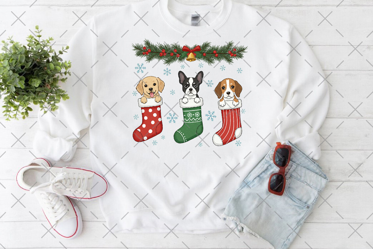 Christmas Dogs PNG, an Illustration by Craft Nest (Photo 6 of 6)