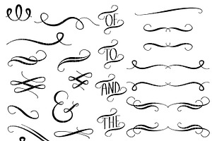 Hand Drawn Flourishes And Text