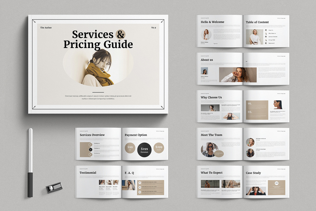 Services & Pricing Guide Landscape, a Brochure Template by E-Type (Photo 1 of 7)