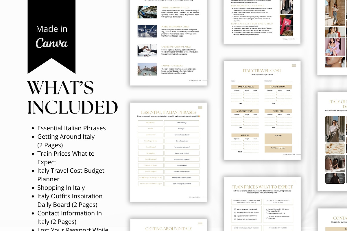 Italy Travel Itinerary Template, a Magazine Template by Pulsecolor (Photo 4 of 9)