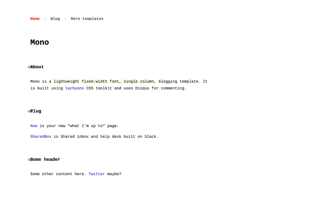Mono, a HTML Template by Opeyemi O. (Photo 3 of 3)