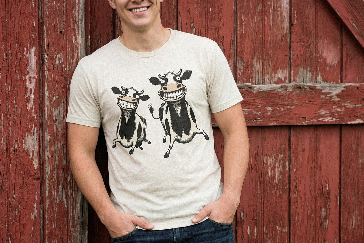 Grinning Cow PNG, Funny Cartoon Cow, an Illustration by SharpMarketplace (Photo 7 of 9)