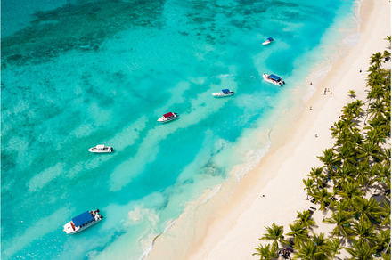 Tropical Caribbean beach from above, a Nature Photo by Nature and travel