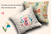 Flower Cats Patterns and composition, a Pattern Graphic by Irina Ostapenko (Thumbnail 5 of 6)
