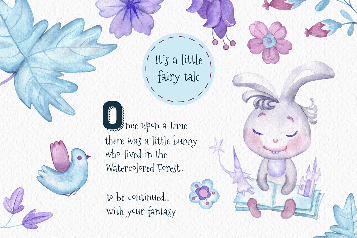 Bunny. Watercolor Сollection, an Animal Illustration by Warm Hearted Studio (Photo 2 of 7)