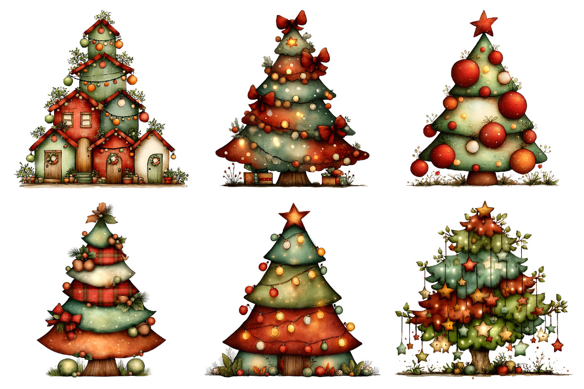 Christmas Tree Clipart, an Illustration by Daily.Designs (Photo 2 of 5)