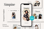 Simpine Fashion - Canva Instagram, a Social Media Template by Inkofert (Thumbnail 1 of 11)