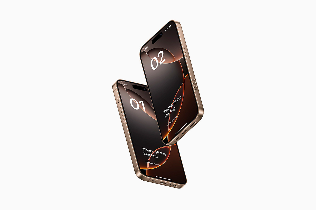 iPhone 16 Pro - 24 Mockups Scenes, an iPhone Mockup by Asylab (Photo 31 of 58)