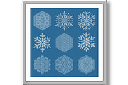Set of Vector Snowflakes, a Decorative Illustration by FineArtStudio (Thumbnail 3 of 3)