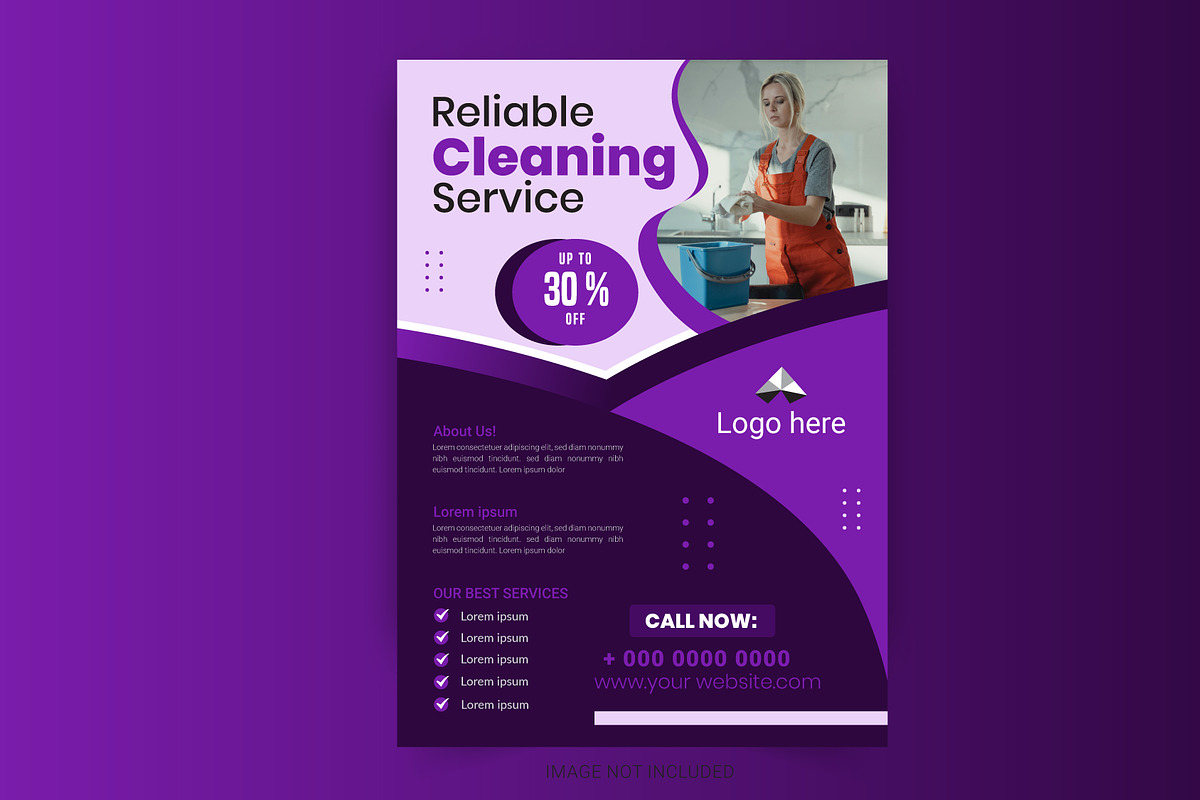 Cleaning Agency Flyer Design, a Flyer Template by hkmonir (Photo 1 of 3)