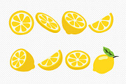 Lemonade slices cartoon set., a Food Illustration by kaisorn (Thumbnail 3 of 3)