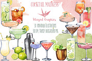 Cocktail madness watercolors, a Food Illustration by Winged Graphics (Thumbnail 1 of 4)