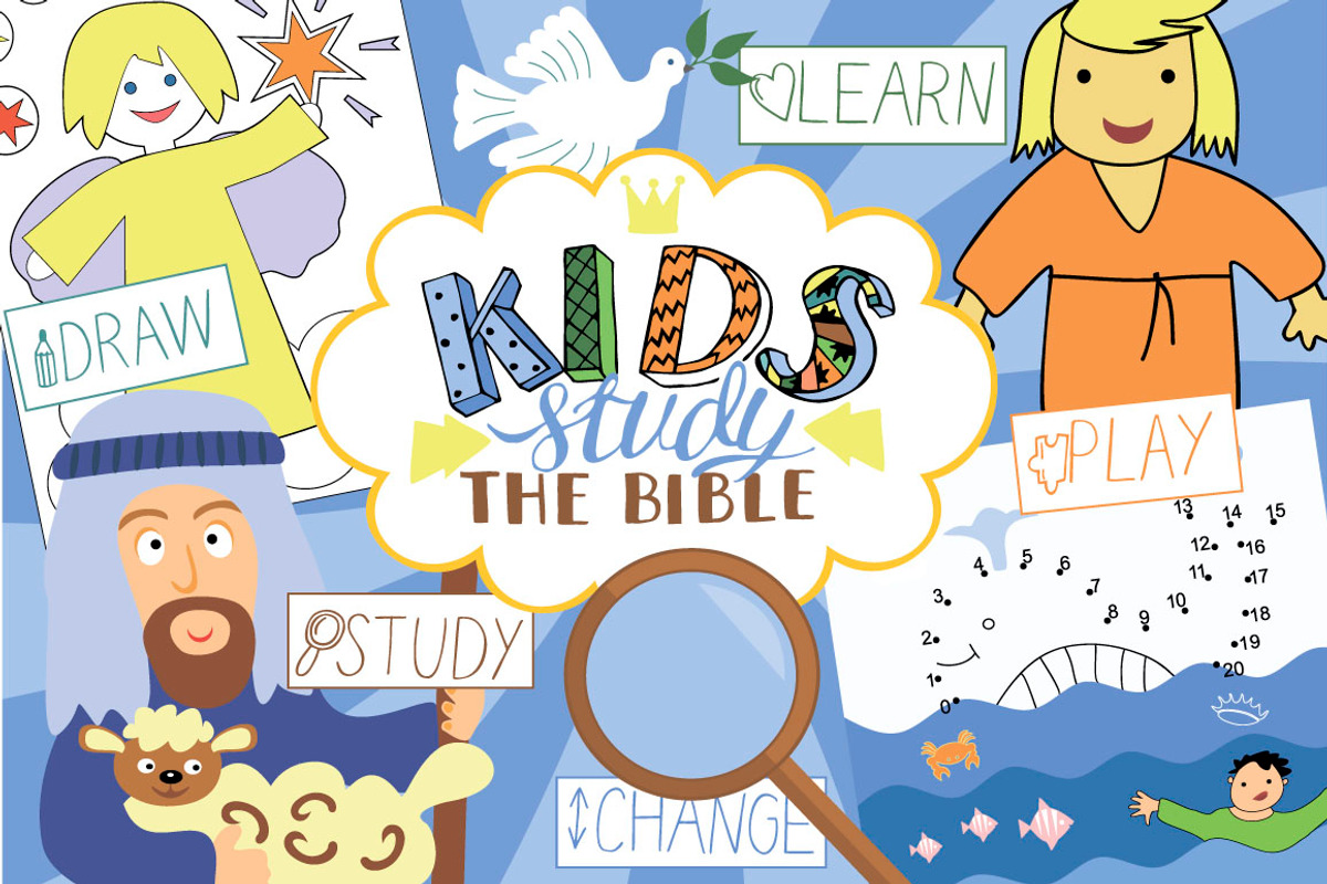 Kids STUDY the Bible, an Education Illustration by Ola-la-la (Photo 1 of 7)