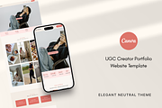UGC Creator Portfolio Canva Website, a Landing Page Template by batang (Thumbnail 1 of 5)