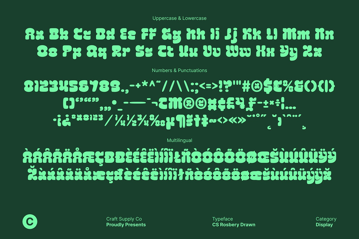 CS Rosbery Drawn, a Sans Serif Font by Craft Supply Co. (Photo 8 of 8)