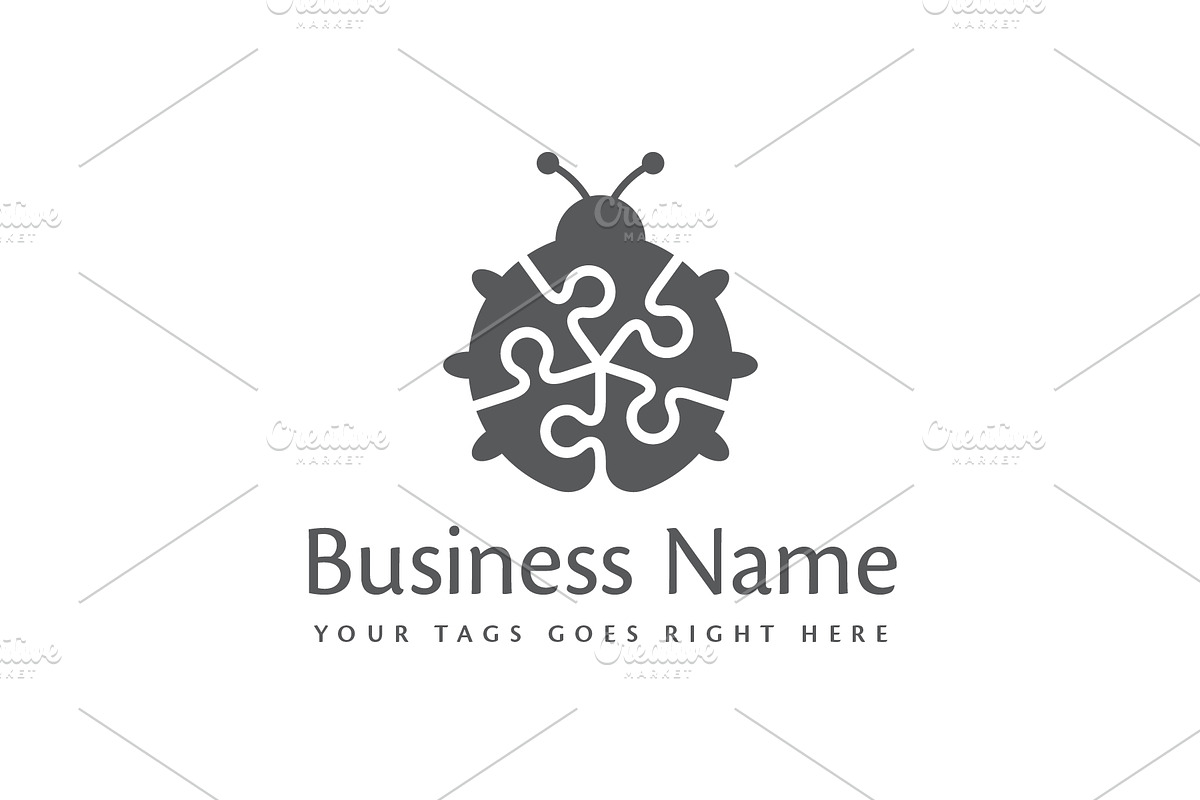Puzzle Ladybug Custom Logo, a Branding & Logo Template by ARTE MIGUEL (Photo 3 of 3)