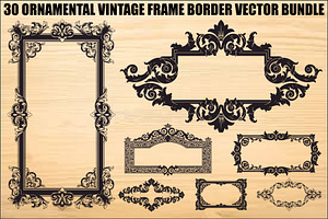 Ornamental Vintage Frame Border Bund, an Illustration by Creativeshirt