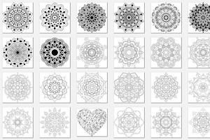 300 Vector Mandala Coloring Pages